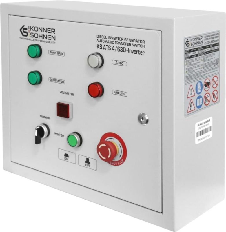 Блок автоматичного введення резерву (АВР) Konner&Sohnen KS ATS 4/63D-Inverter (KSATS4/63D-INVERTER)