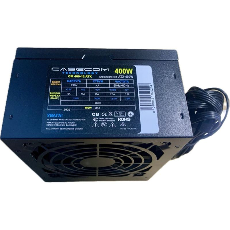Блок живлення CaseCom 400W (CM 400-12 ATX)