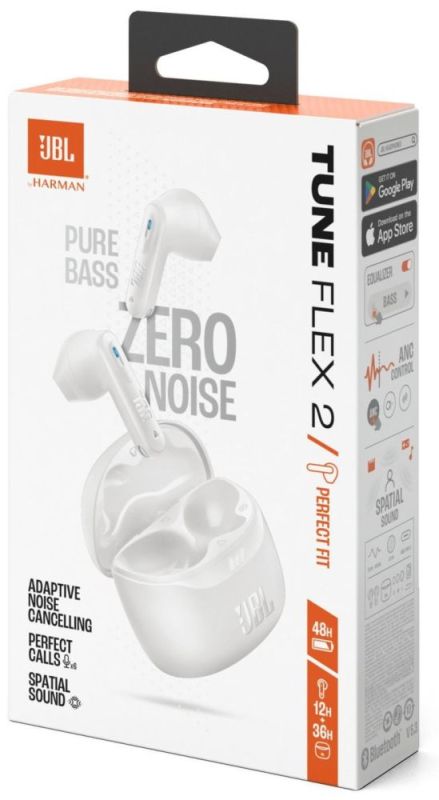 Bluetooth-гарнитура JBL Tune Flex 2 White (JBLTFLEX2WHT)