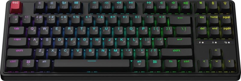 Клавіатура бездротова Keychron C3 Max Super Red Switch Black RGB (C3M-H1-UA)