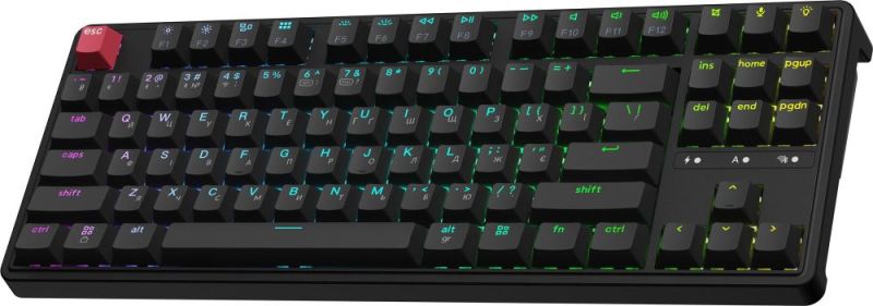 Клавіатура бездротова Keychron C3 Max Super Red Switch Black RGB (C3M-H1-UA)
