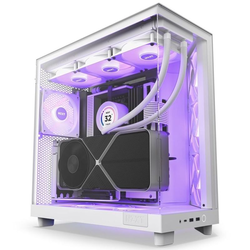 Корпус NZXT H6 Flow RGB White без БЖ (CC-H61FW-R1)