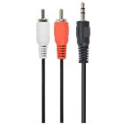 Аудио-кабель Cablexpert 3.5 мм - 2хRCA (M/M), 2.5 м, Black (CCA-458-2.5M)