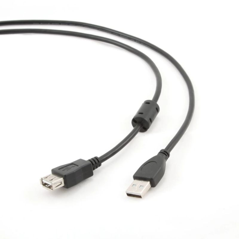 Кабель Cablexpert подовжувач USB 2.0 AM/AF 1,8 м, феритовий фільтр (CCF-USB2-AMAF-6)