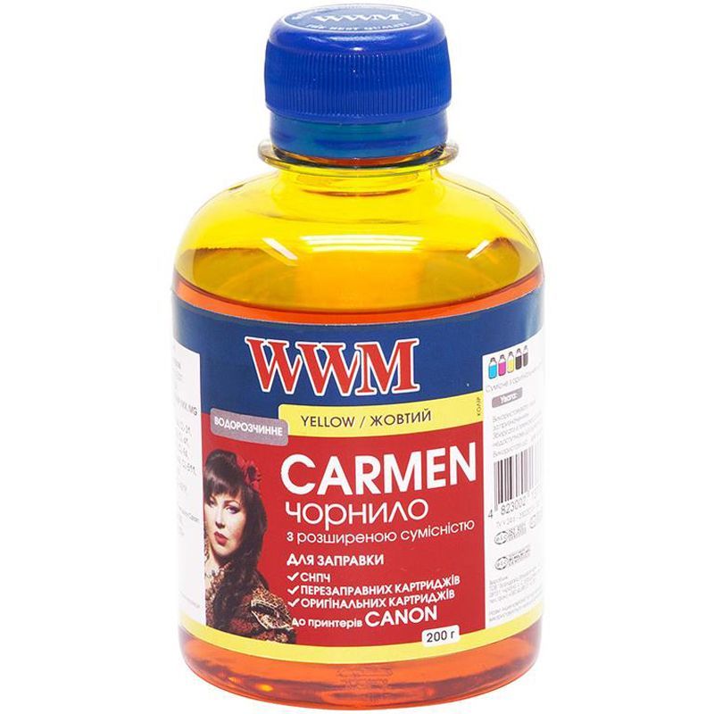 Чорнило WWM CANON Universal Carmen (Yellow) 200г (CU/Y)