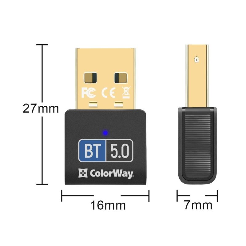 Адаптер Bluetooth 5.0 ColorWay (CW-AD-BT50)