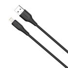 Кабель ColorWay USB - Lightning (M/M), textured PVC, 3А, 2 м, Black (CW-CBUL095-BK)