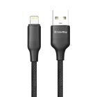 Кабель ColorWay USB - Lightning (M/M), TPE embossed, 3А, 2 м, Black (CW-CBUL102-BK)