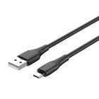 Кабель ColorWay USB - micro USB (M/M), textured PVC, 3А, 1 м, Black (CW-CBUM094-BK)