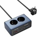 Фільтр живлення ColorWay 45W 2 розетки, 1xUSB-A 2xUSB-C, 2 м, синій (CW-CHE25PDB)