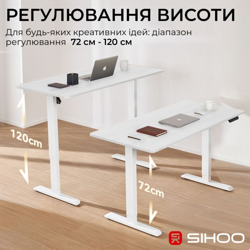 Комп`ютерний стіл Sihoo D03 White (D03-106/D03-107)