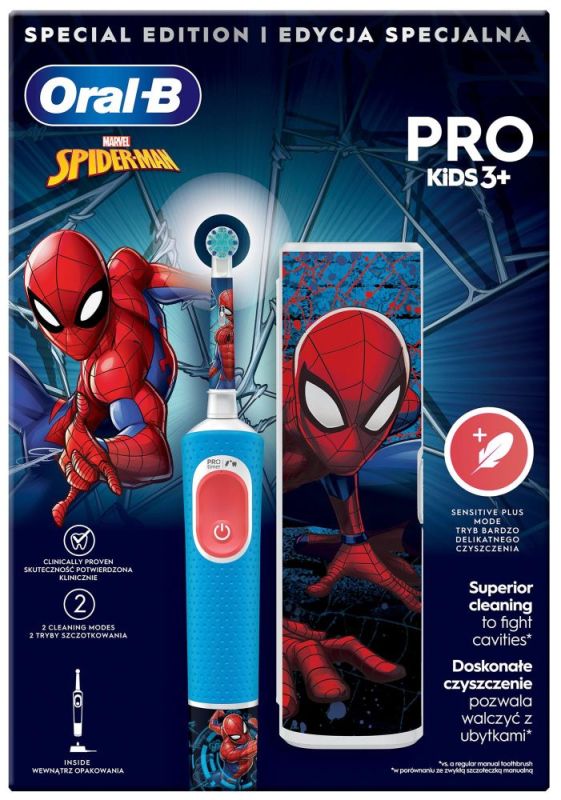 Зубная электрощетка Braun Oral-B Pro Kids (D103.413.2KX Spider-Man)