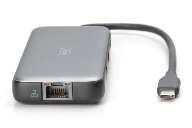 Док-станція Digitus (USB-C PD 100W/USB3.2х2/USB-C/RJ45/SD/MicroSD/2хHDMI) (DA-70915)