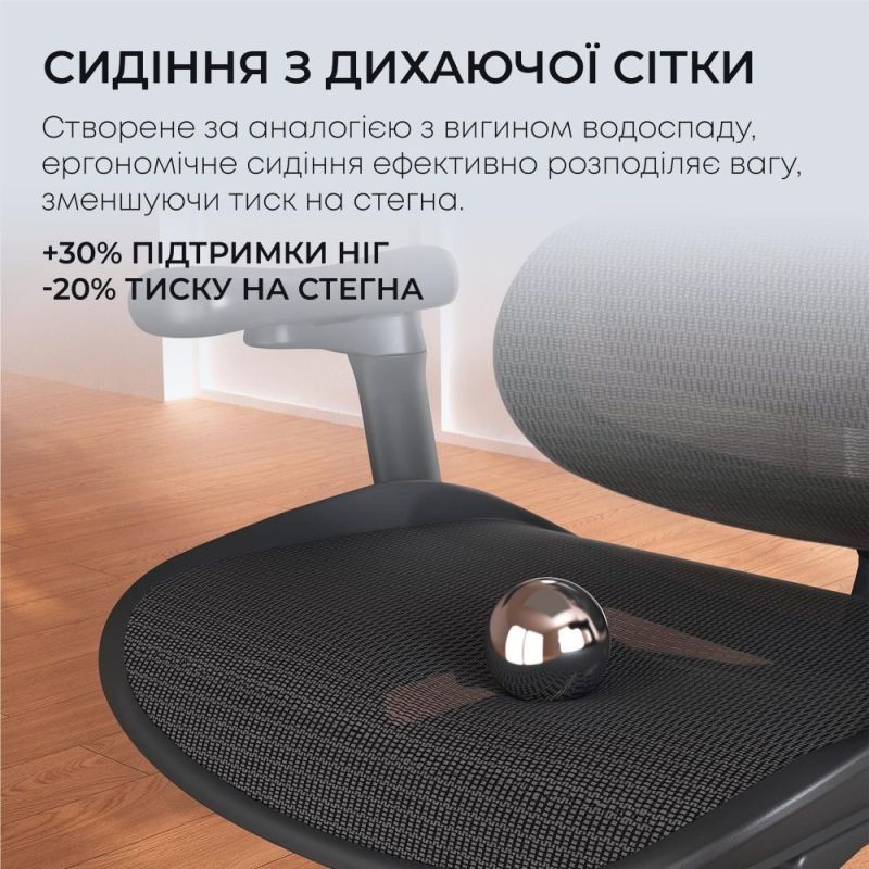 Крісло офісне Sihoo Doro C300L Mesh Black (DORO-C300L-A3-101)