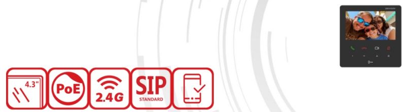 IP-видеодомофон Hikvision Black (DS-KH6110-WE1)