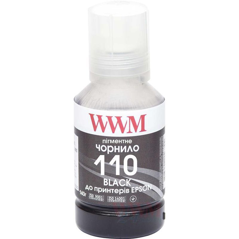 Чорнило WWM Epson M1100/M1120 (Black Pigment) 140г (E110BP)