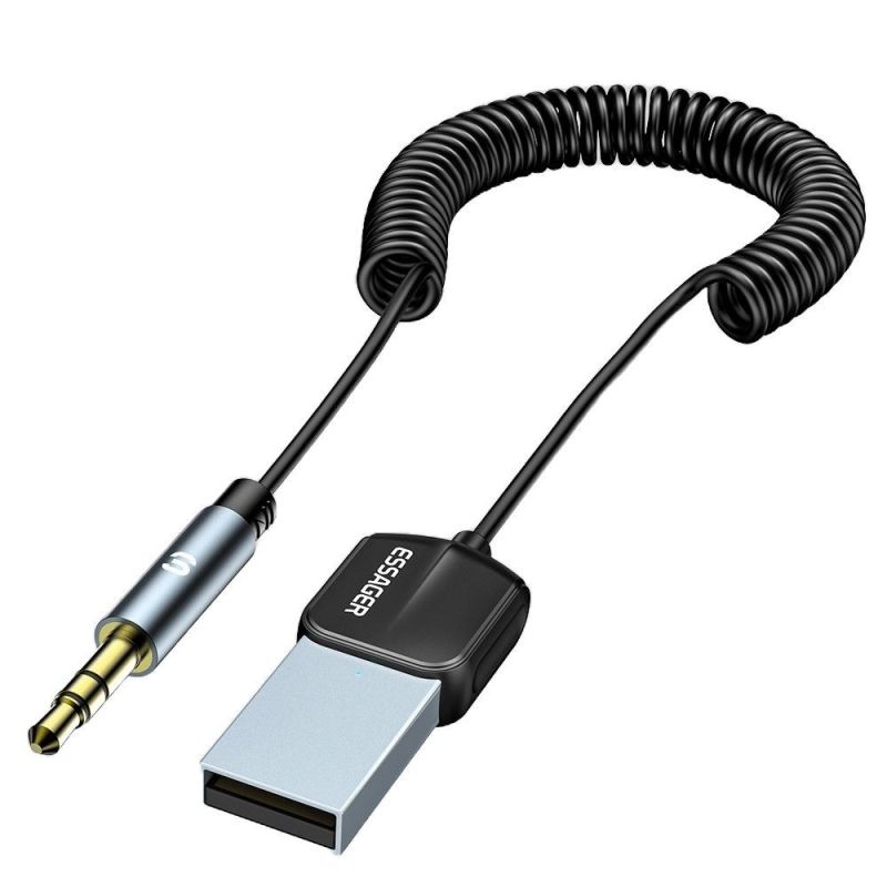 Bluetooth-трансмиттер Essager Lingfeng USB to 3.5mm Bluetooth 5.0 Grey (EBT-LF01-P)