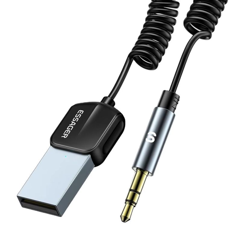 Bluetooth-трансмиттер Essager Lingfeng USB to 3.5mm Bluetooth 5.0 Grey (EBT-LF01-P)
