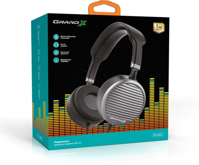 Наушники Grand-X Grey (EH-86G)