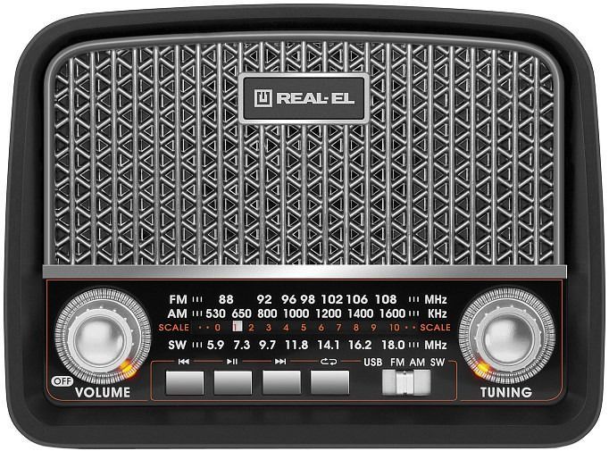 Радиоприемник REAL-EL X-520 Black (EL121800006)