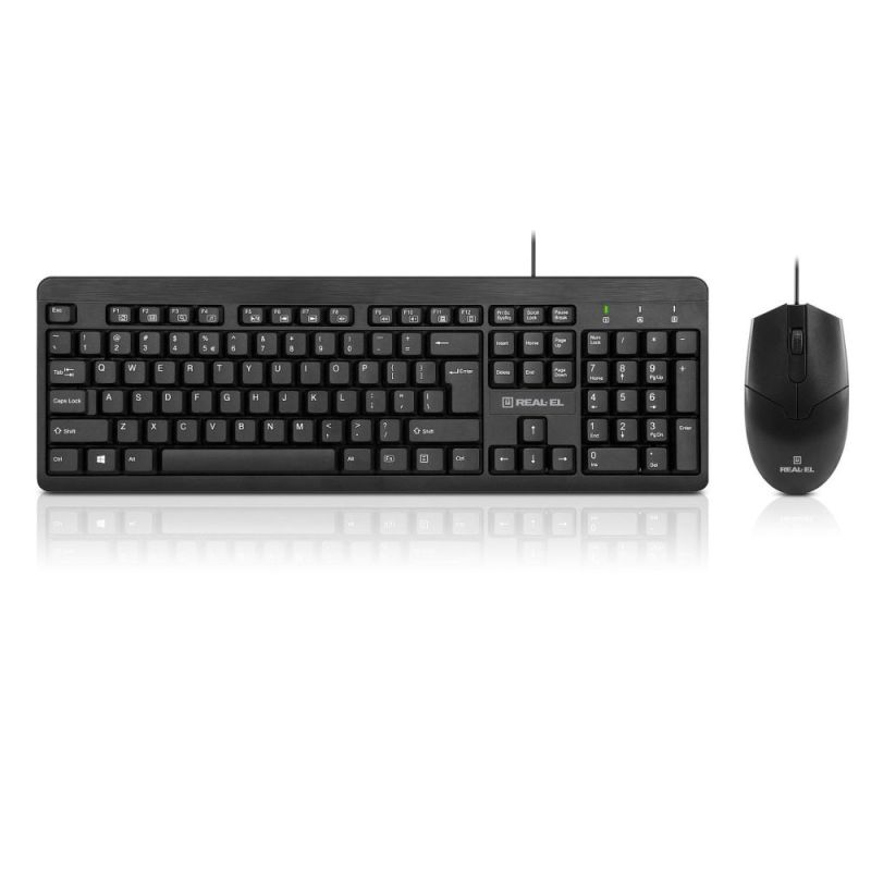 Комплект (клавіатура, миша) REAL-EL Standard 504 Kit Black (EL123100037)