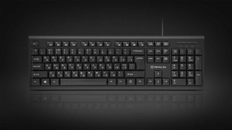 Комплект (клавіатура, миша) REAL-EL Kit 511 Black (EL123100052)