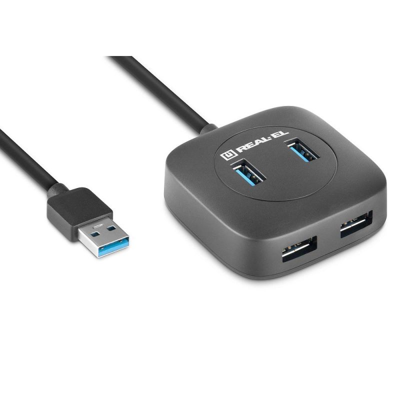 USB-хаб REAL-EL HQ-187 4 ports (EL123110010)