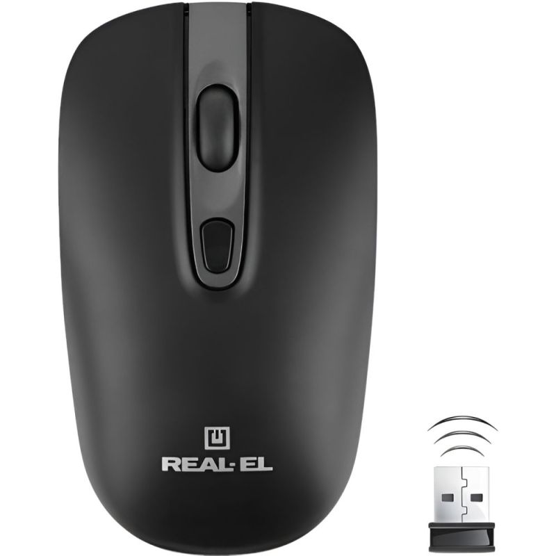 Миша бездротова REAL-EL RM-350W Black (EL123200043)