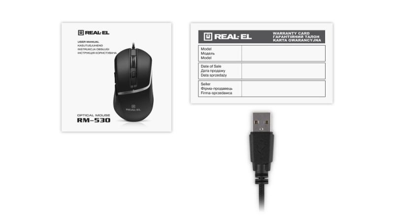 Миша REAL-EL RM-530 Black (EL123200053)