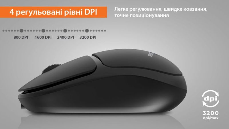 Мышь беспроводная REAL-EL RM-335W (EL123200055)