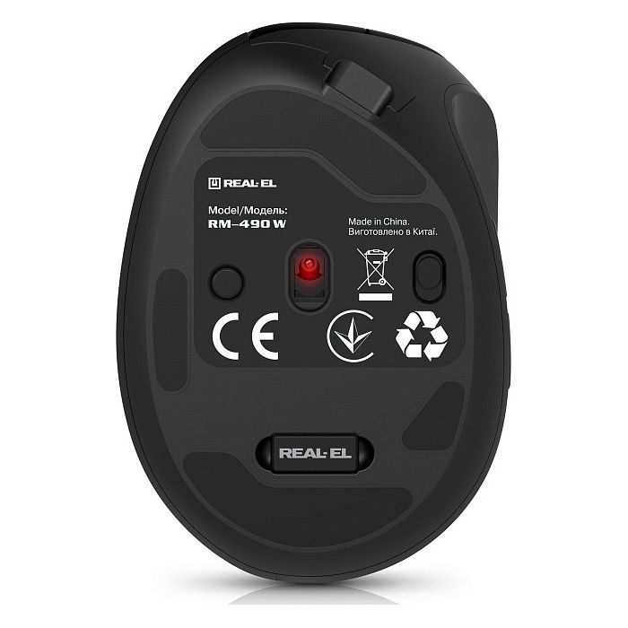 Мышь беспроводная REAL-EL RM-490W Black (EL123200058)