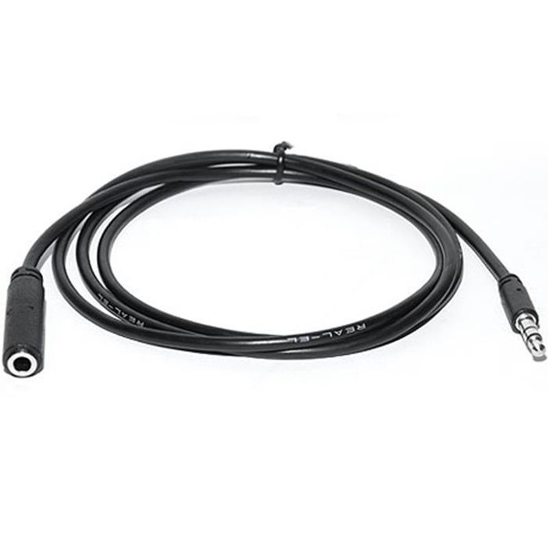 Аудіо-кабель REAL-EL Audio Pro 3.5 мм - 3.5 мм (M/F), 1 м, чорний (EL123500041)