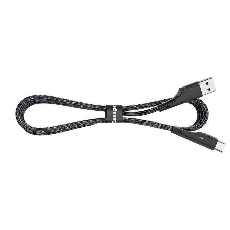 Кабель Essager Rousseau USB - USB Type-C (M/M), 1 м Black (EXCT-LS01)