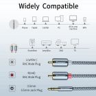 Кабель Essager Monster 3.5 мм - 2xRCA (M/M), 2 м, Grey (EYPZJ-MYA0H)
