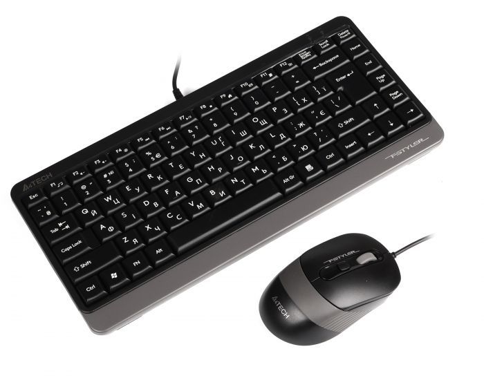 Комплект (клавиатура, мышь) A4Tech Fstyler F1110 Grey USB (F1110 (Grey))