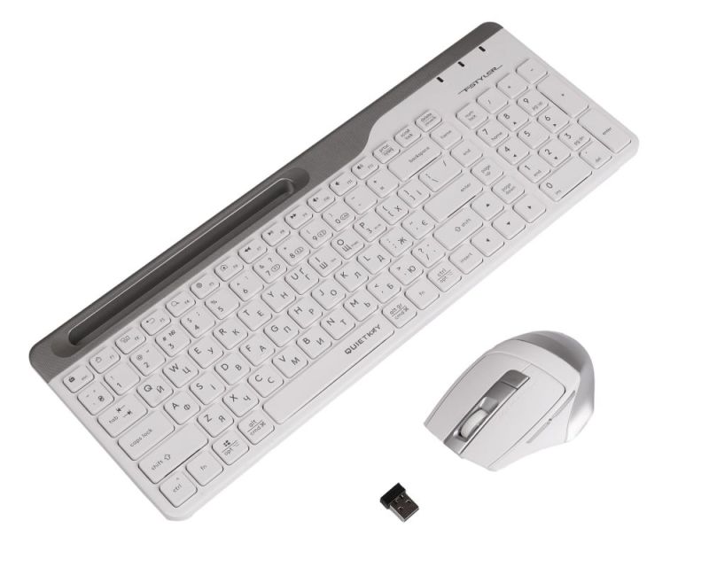 Комплект (клавиатура, мышь) беспроводной A4Tech FB2535C Icy White (FB2535C (Icy White))