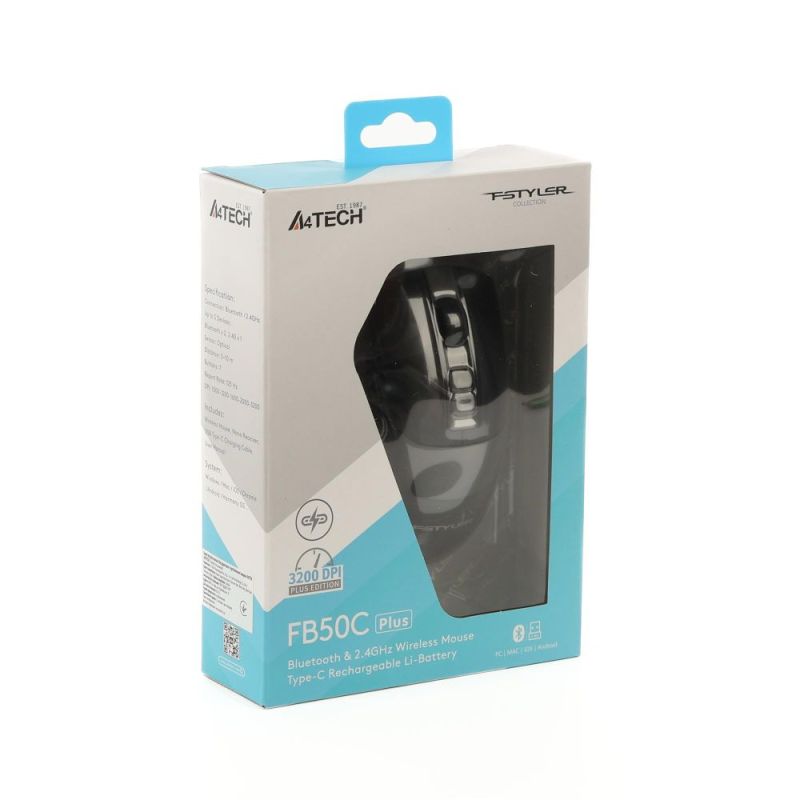 Мышь беспроводная A4Tech Fstyler FB50C Plus Black (FB50C Plus (Black))