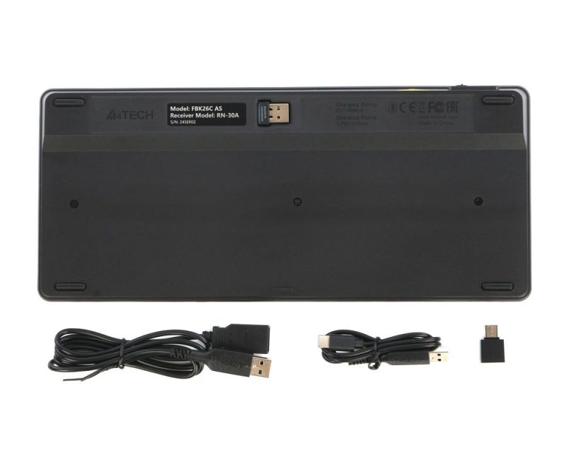 Клавіатура бездротова A4Tech FBK26C AS Black (FBK26C AS (Black))