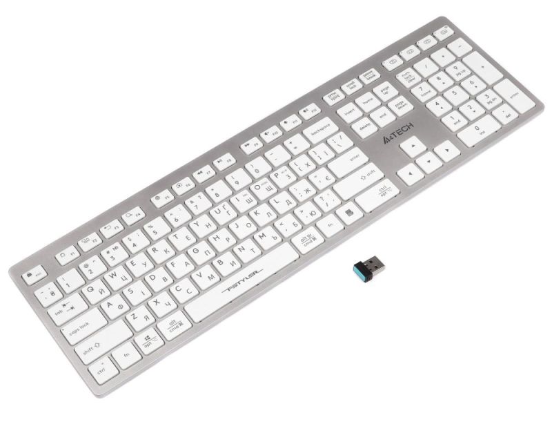 Клавиатура беспроводная A4Tech Fstyler FBX50C White (FBX50C (White))