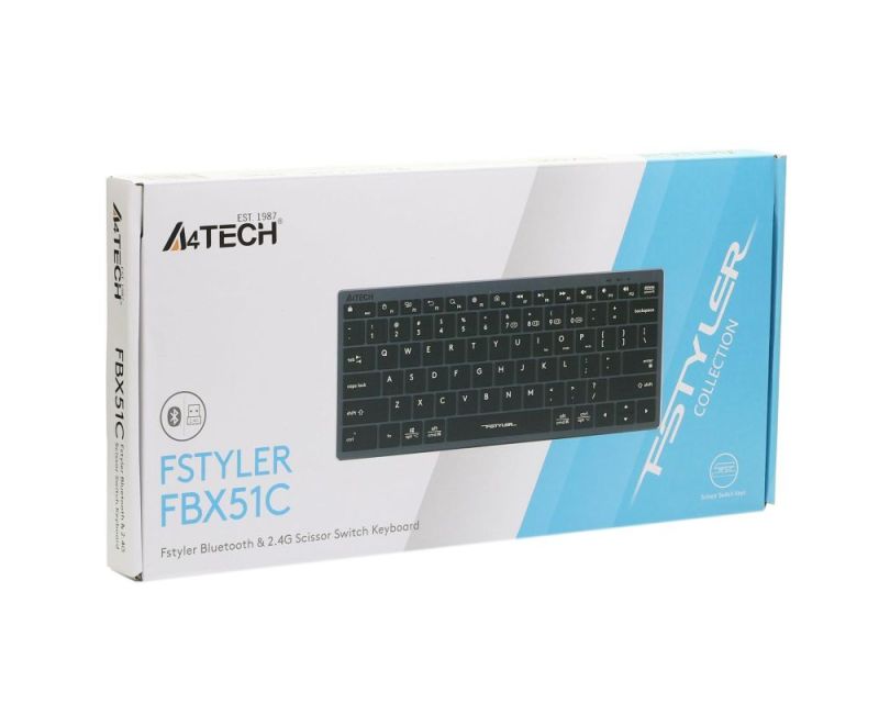Клавіатура бездротова A4Tech Fstyler FBX51C Grey (FBX51C (Grey))