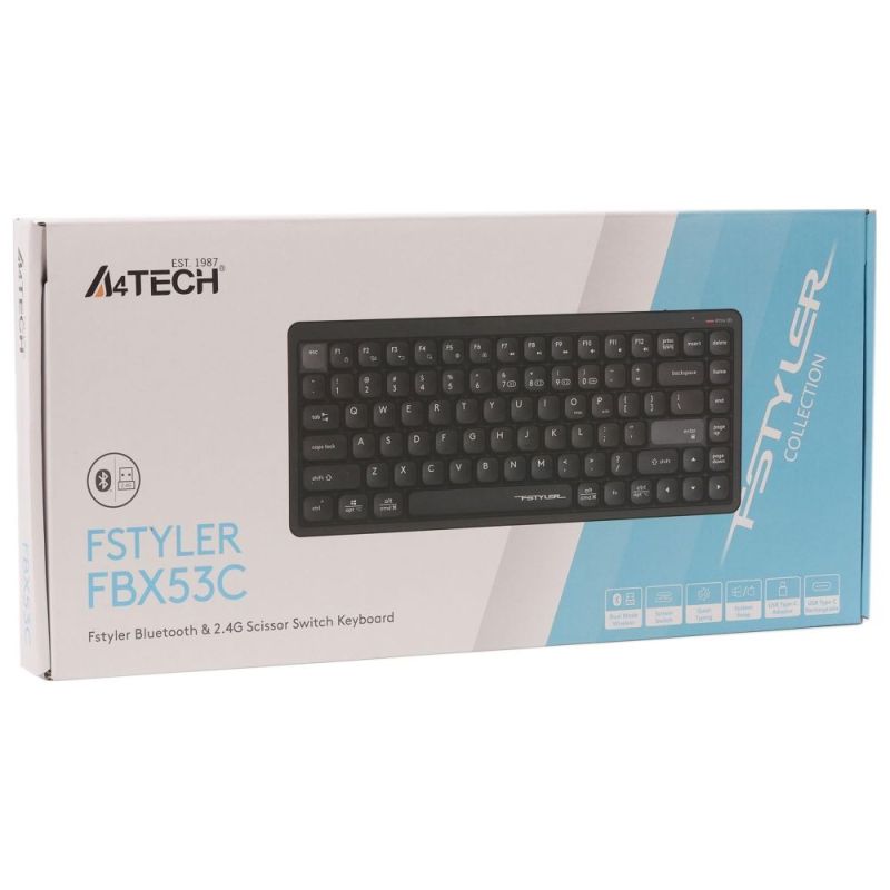 Клавіатура бездротова A4Tech FBX53C Black (FBX53C (Black))