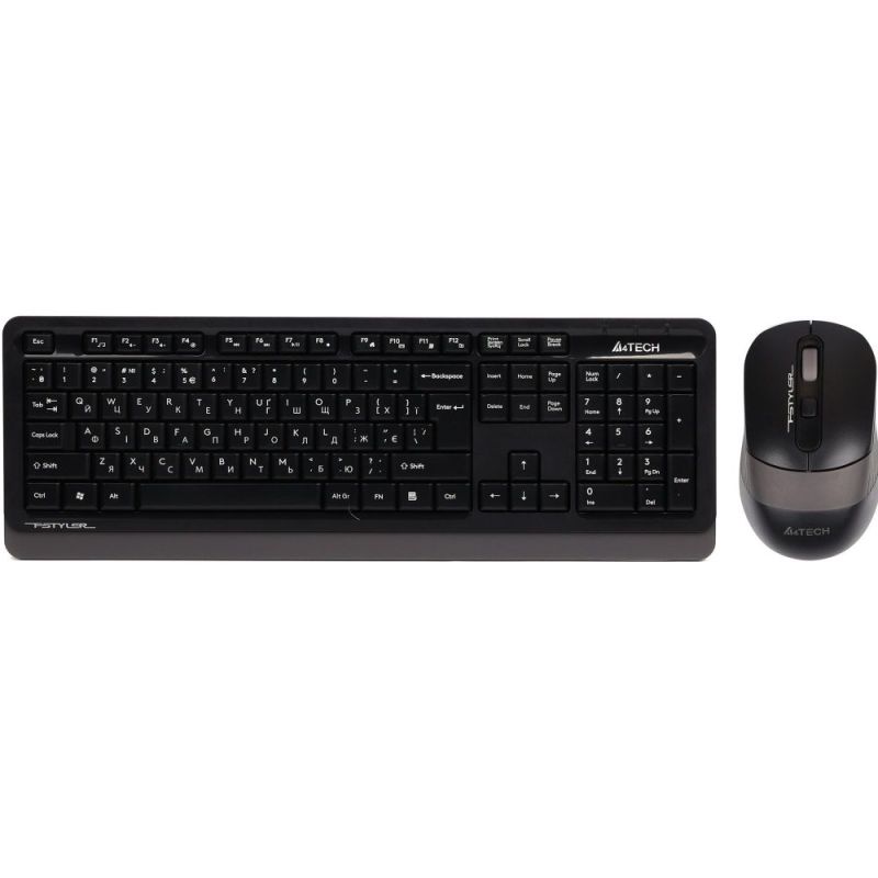 Комплект (клавіатура, миша) бездротовий A4Tech FG1010 Black/Grey (FG1010 (Grey))