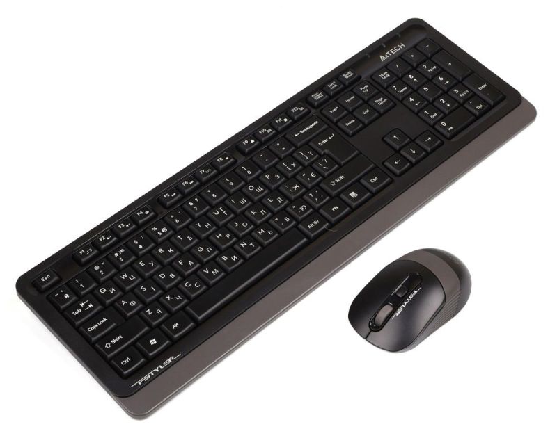 Комплект (клавіатура, миша) бездротовий A4Tech FG1010S Black/Grey (FG1010S (Grey))