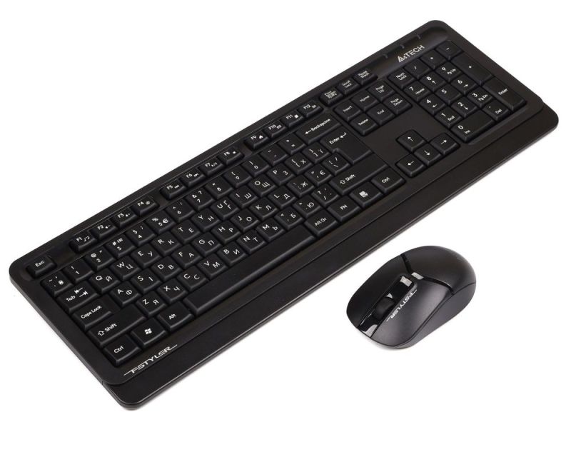 Комплект (клавиатура, мышь) беспроводной A4Tech FG1012S Black/Grey (FG1012S (Black))