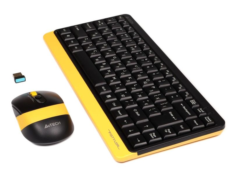 Комплект (клавиатура, мышь) беспроводной A4Tech FG1110 Bumblebee USB (FG1110 (Bumblebee))