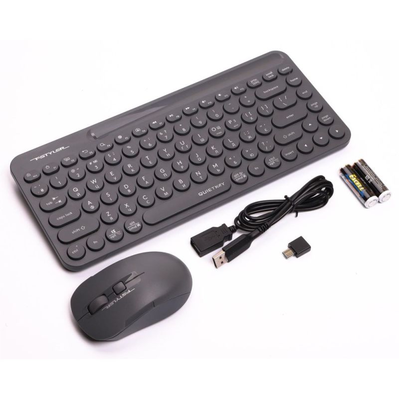 Комплект (клавиатура, мышь) беспроводной A4Tech FG3200 Air2 Grey (FG3200 Air2 (Grey))