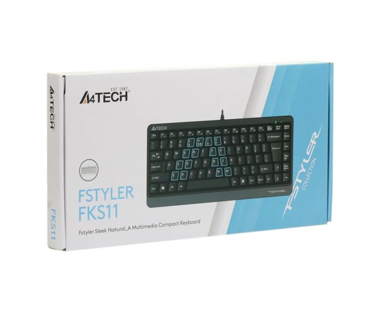 Клавіатура A4Tech Fstyler FKS11 Grey (FKS11 USB (Grey))