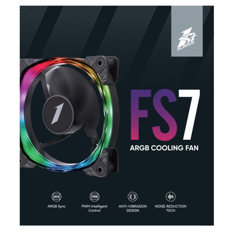 Вентилятор 1stPlayer FS7 Black (FS7-BK-1IN1)