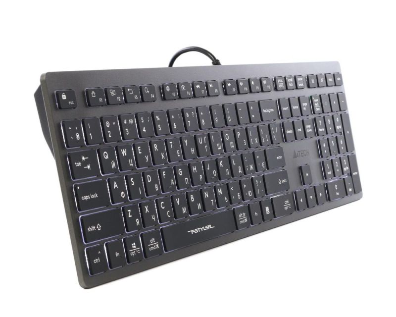 Клавіатура A4Tech Fstyler FX60 White Neon Backlit (FX60 USB (Grey) White backlit)