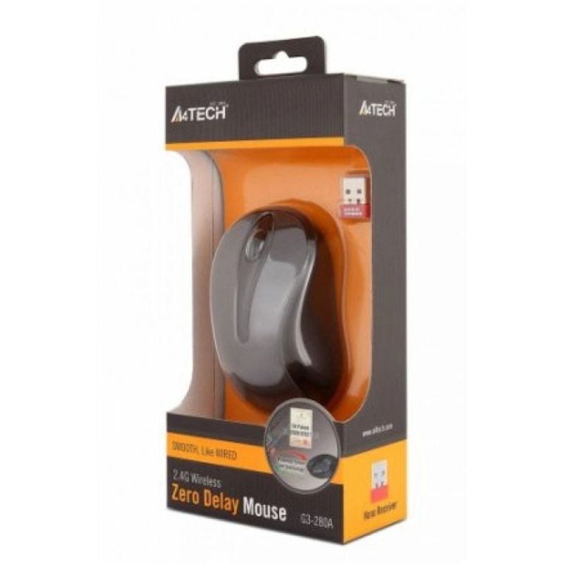 Мышь беспроводная A4Tech G3-280A Grey (G3-280A (Grey))